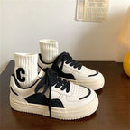 Damen Chunky Sneakers mit dicker Laufsohle und atmungsaktiven Einsätzen R&B