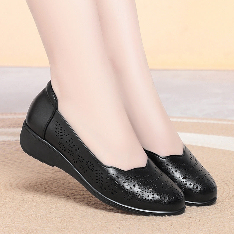 Damen Komfortable Ballerinas mit elegante Perforation R&B