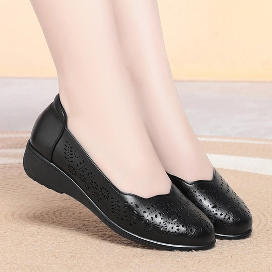 Damen Komfortable Ballerinas mit elegante Perforation R&B