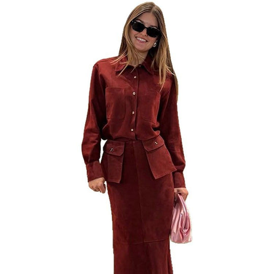 Damen Elegantes Samtanzug Set R&B