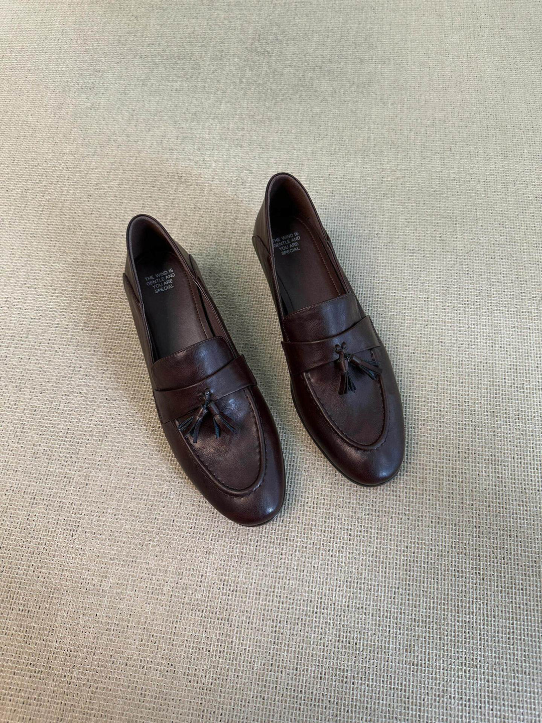 Damen Elegante Mokassins aus hochwertigem Leder mit Quastenakzent R&B