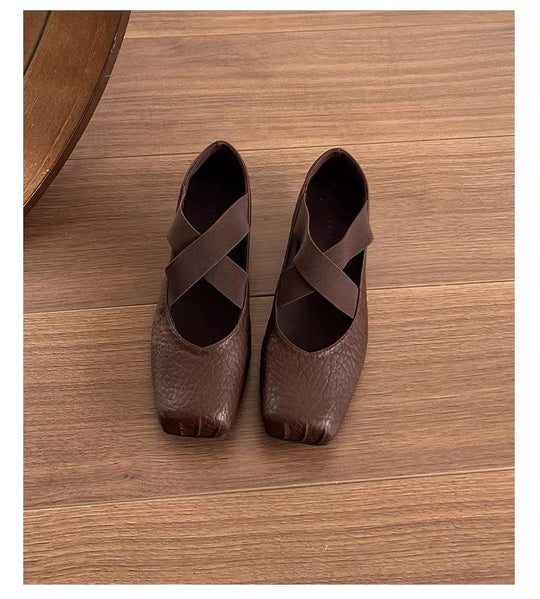 Damen Ballerinas mit gepolsterter Innensohle und elastischem Riemen R&B