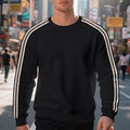 Herren Sportlicher Sweatshirt mit strukturierter Oberfläche und modernen Streifen R&B