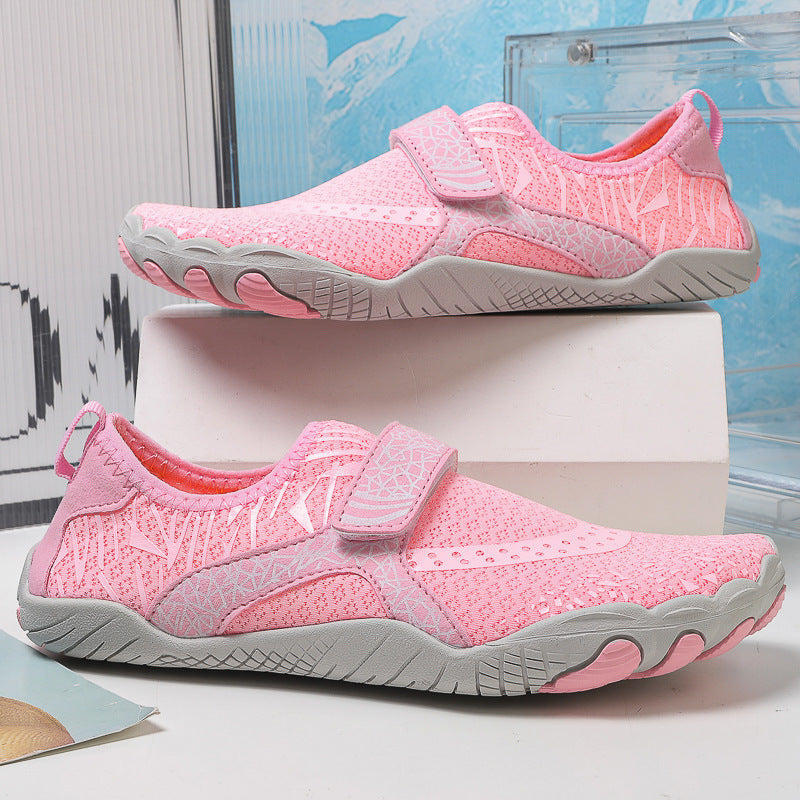 Damen Barfuß-Schwimmschuhe mit rutschfester Sohle und elastischem Klettverschluss R&B