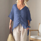 Damen leichtes, oversize Tunika-Shirt R&B