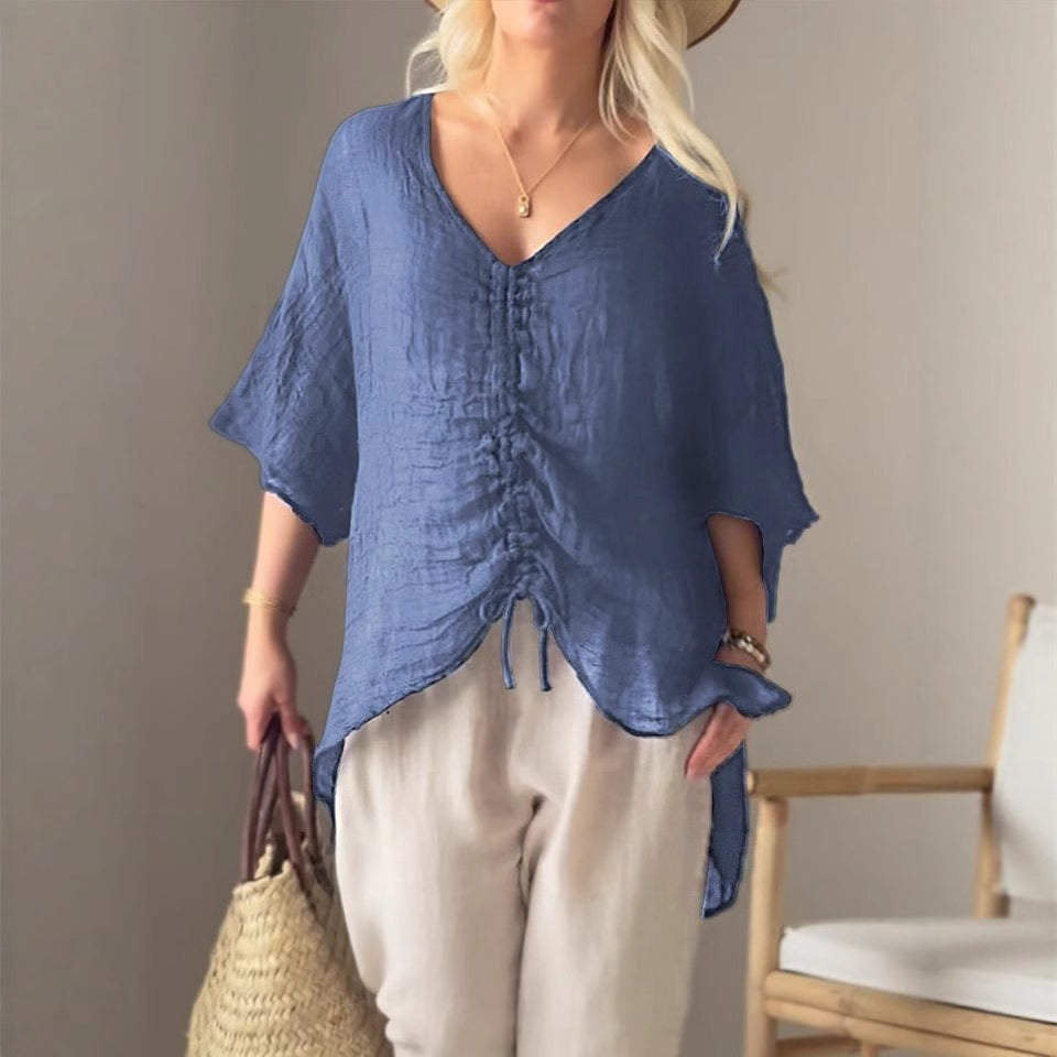 Damen leichtes, oversize Tunika-Shirt R&B