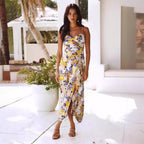 Damen Maxikleid mit floralem Muster und Seitenschlitz R&B