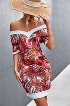 Damen Blusenkleid mit floralem Muster und eleganter Schulterpartie R&B