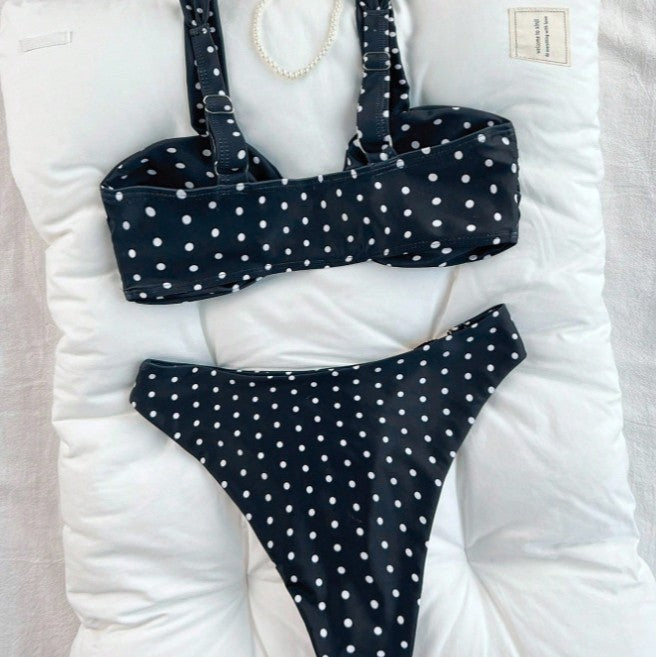 Damen Bandeau-Bikini-Set mit Muschel-Detail R&B