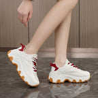 Damen modische Sneakers mit atmungsaktiver Mesh-Oberfläche und rutschfester Sohle R&B