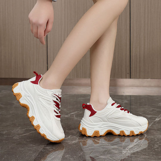 Damen modische Sneakers mit atmungsaktiver Mesh-Oberfläche und rutschfester Sohle R&B