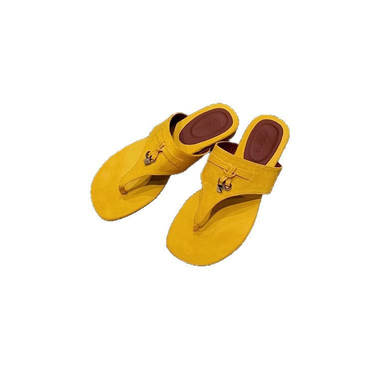 Damen elegante Zehentrenner-Sandalen mit modischem Riemendesign und bequemer Fußbettstruktur R&B