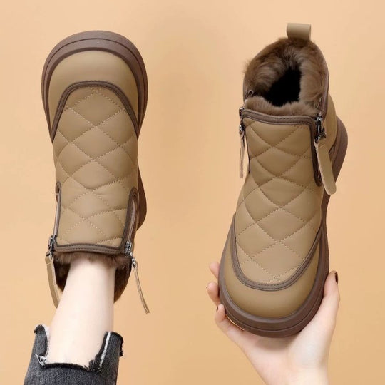 Damen gefütterte Winterboots mit strapazierfähigem Reißverschluss und warmem Innenfutter R&B