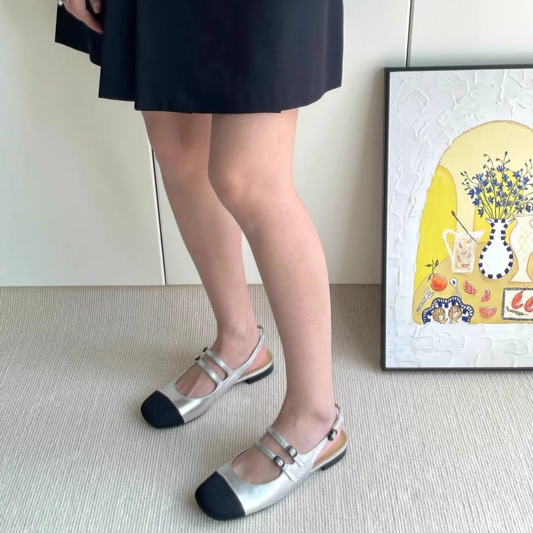 Damen Sling-Ballerinas mit dekorativen Schnallen R&B