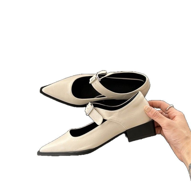 Damen elegante Riemchen-Pumps mit schickem Blockabsatz und spitzer Zehenpartie R&B