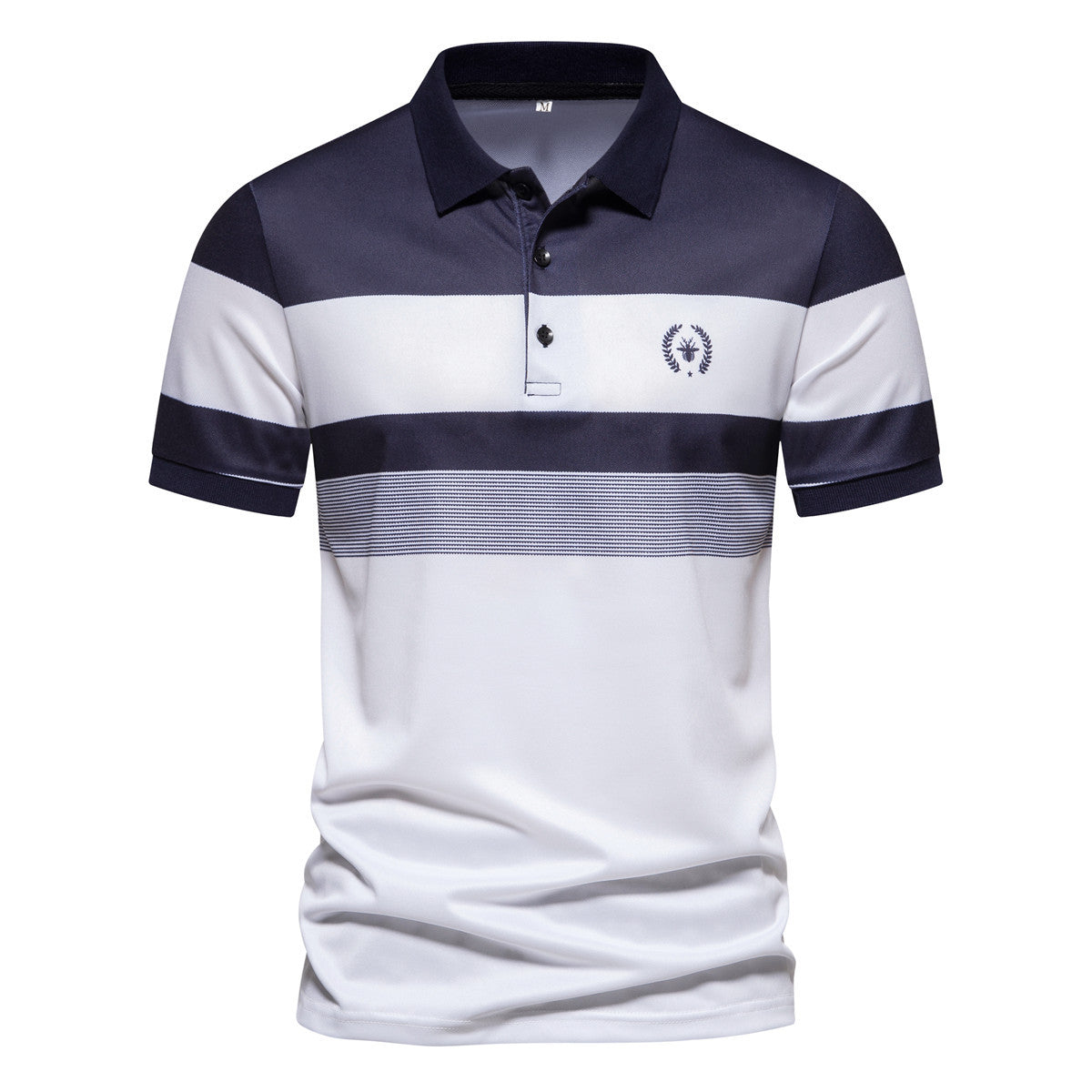 Herren Poloshirt mit modernem Streifenmuster und atmungsaktiven Eigenschaften