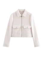 Damen cropped Utility-Jacke R&B