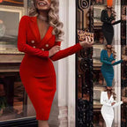 Damen Schickes Blazer-Kleid mit doppelter Knopfleiste und eleganter Tailierung R&B