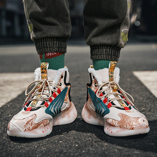 Damen High-Top Sneakers mit innovativem Design und rutschfester Sohle R&B