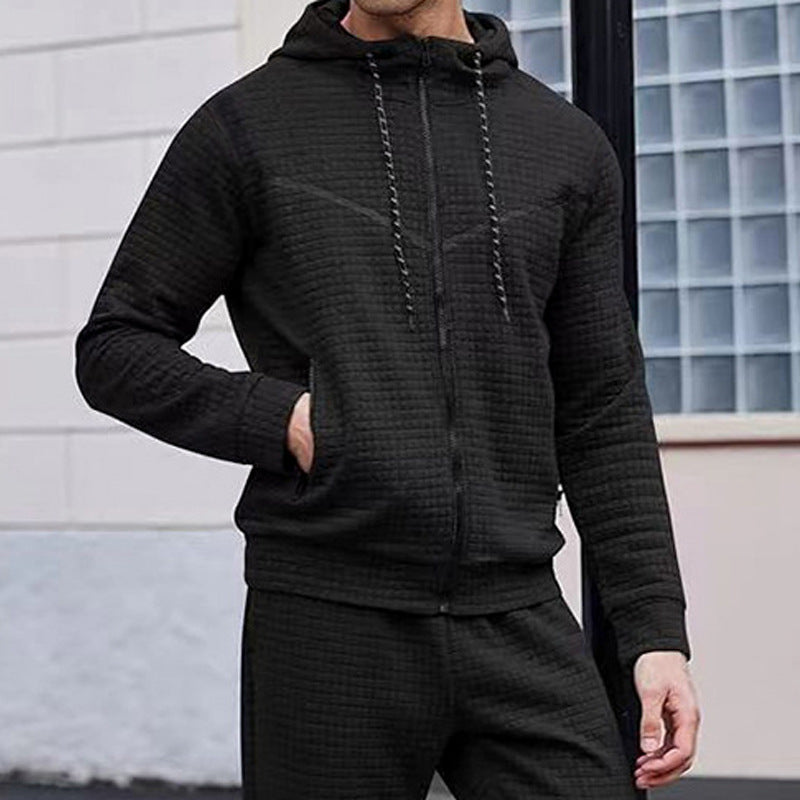 Herren stylische Jacke mit strukturiertem Design und praktischem Reißverschluss R&B