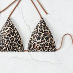 Damen Triangel-Bikini mit modischem Leopardenmuster R&B