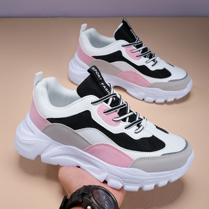 Damen nan klobiger Plateau-Sportschuh mit atmungsaktivem NetzgewR&Be und gepolsterter Innensohle R&B
