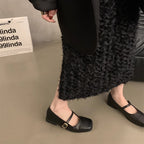 Damen elegante Mary Jane Ballerinas mit modischem Metallakzent R&B