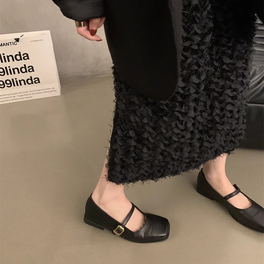 Damen elegante Mary Jane Ballerinas mit modischem Metallakzent R&B