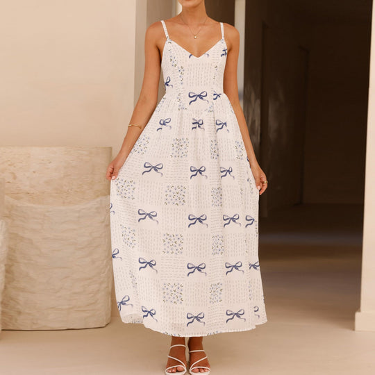 Damen Maxi-Kleid mit floralen Mustern R&B