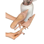 Damen spitze Slingback-Pumps mit elegantem Raffungseffekt R&B
