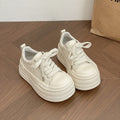 Damen Plateau-Sneakers mit modischer Schnürung und verstärkter Sohle R&B