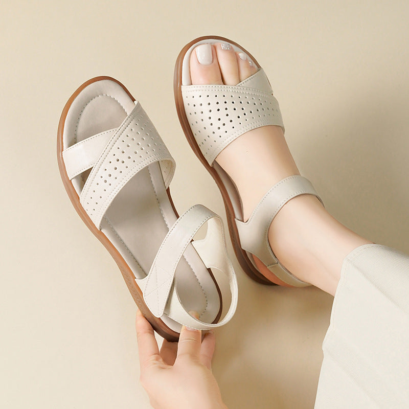 Damen Komfortable Sandalen mit atmungsaktiven Schnallen und rutschfester Sohle R&B