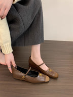 Damen Ballerinas mit dekorativer Schnallen-Applikation und elegantem Schnitt R&B