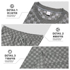 Unisex nan strukturiertes Relief-Set aus wabenartigem Jersey mit übergroßem Shirt und knielangen Shorts R&B