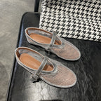 Damen Netz-Slipper mit verstellbarem Riemen und weichem Innenfutter R&B