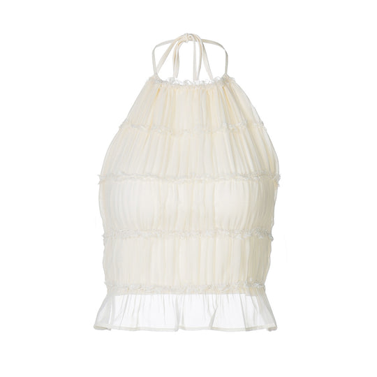 Damen Elegantes Kommunion-Oberteil mit Rüschendetails R&B