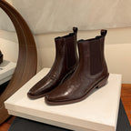 Damen Chelsea Boots mit elastischen Seiteneinsätzen und weicher Lederoberfläche