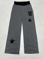 Damen Freizeithose mit gestreiftem Muster und praktischen Seitentaschen R&B