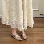 Damen elegante Slingback Ballerinas mit dekorativen Nieten R&B