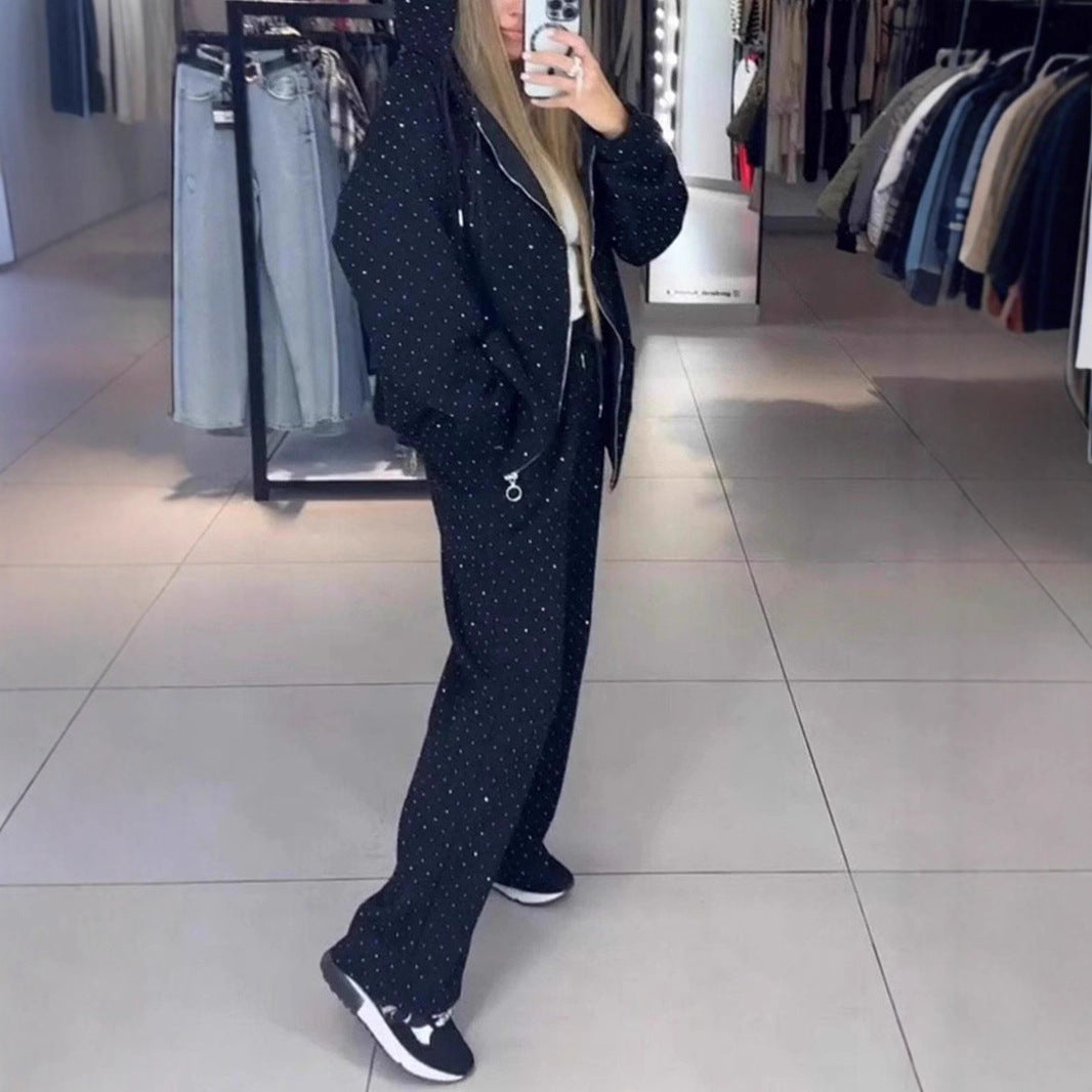 Damen Sportliches Sweat-Outfit mit Kapuze und weiter Passform R&B