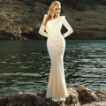 Damen Elegantes langes Abendkleid mit raffinierten Drapierungen