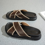 Damen Bequeme Clogs mit geflochtenem Riemendesign und ergonomischem Fußbett R&B