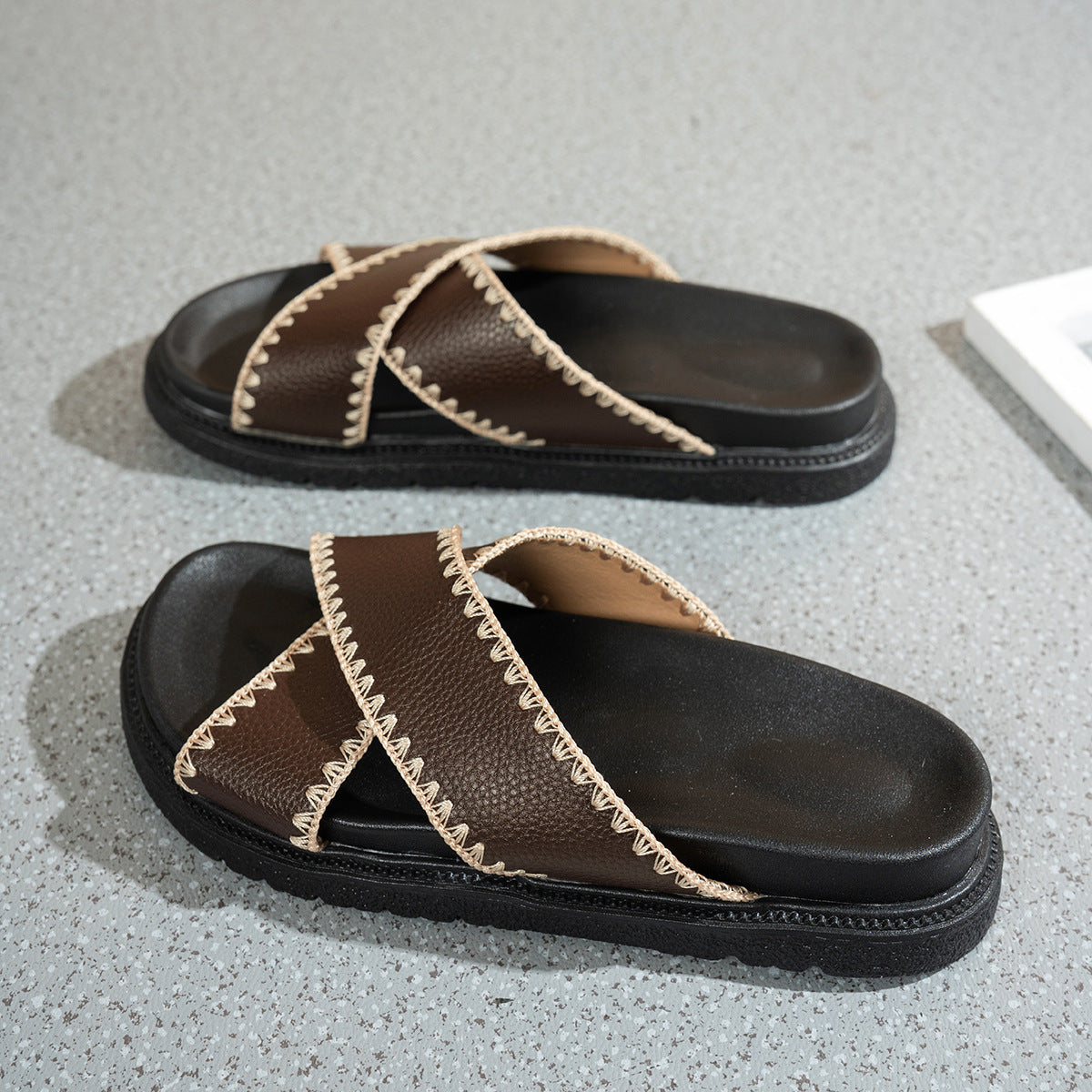 Damen Bequeme Clogs mit geflochtenem Riemendesign und ergonomischem Fußbett R&B