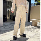 Damen modische Statement-Hosen mit Fransen R&B
