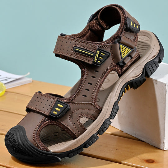 Herren Atmungsaktive Outdoor-Sandalen mit verstellbarem Klettverschluss R&B