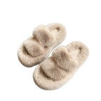Damen kuschelige Fleece-Pantoletten mit elegantem Design EB