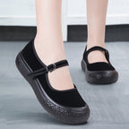 Damen Komfortable Ballerinas mit verstellbarem Riemen R&B