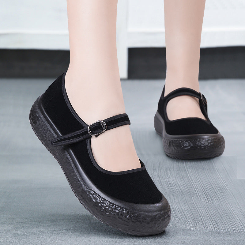 Damen Komfortable Ballerinas mit verstellbarem Riemen R&B