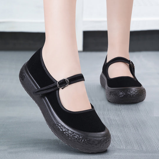 Damen Komfortable Ballerinas mit verstellbarem Riemen R&B