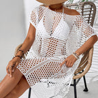 Damen eleganter häkel Strandüberwurf R&B